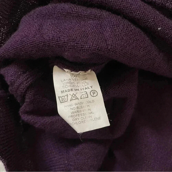 Gran Sasso For Mark Shale Purple Sweater Adult 100% Virgin Wool - Picture 4 of 6